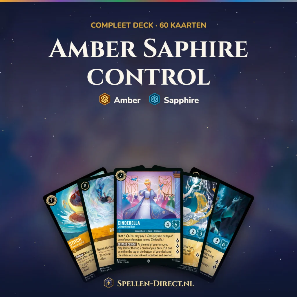 Amber Sapphire control – complete Lorcana deck