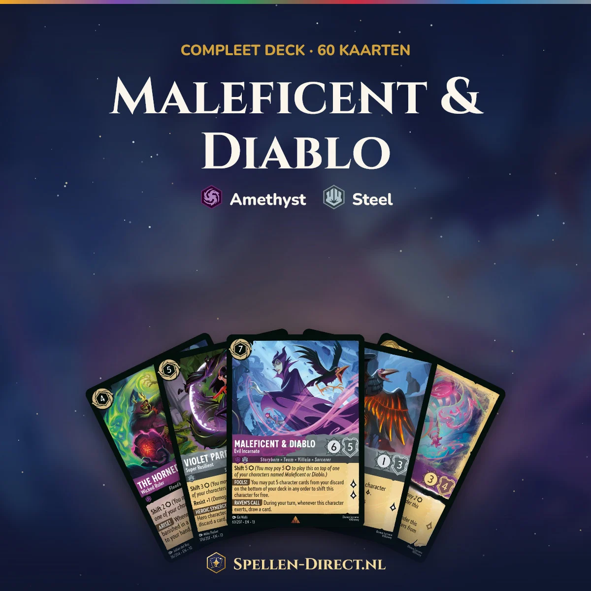 Maleficent & Diablo – complete Lorcana deck