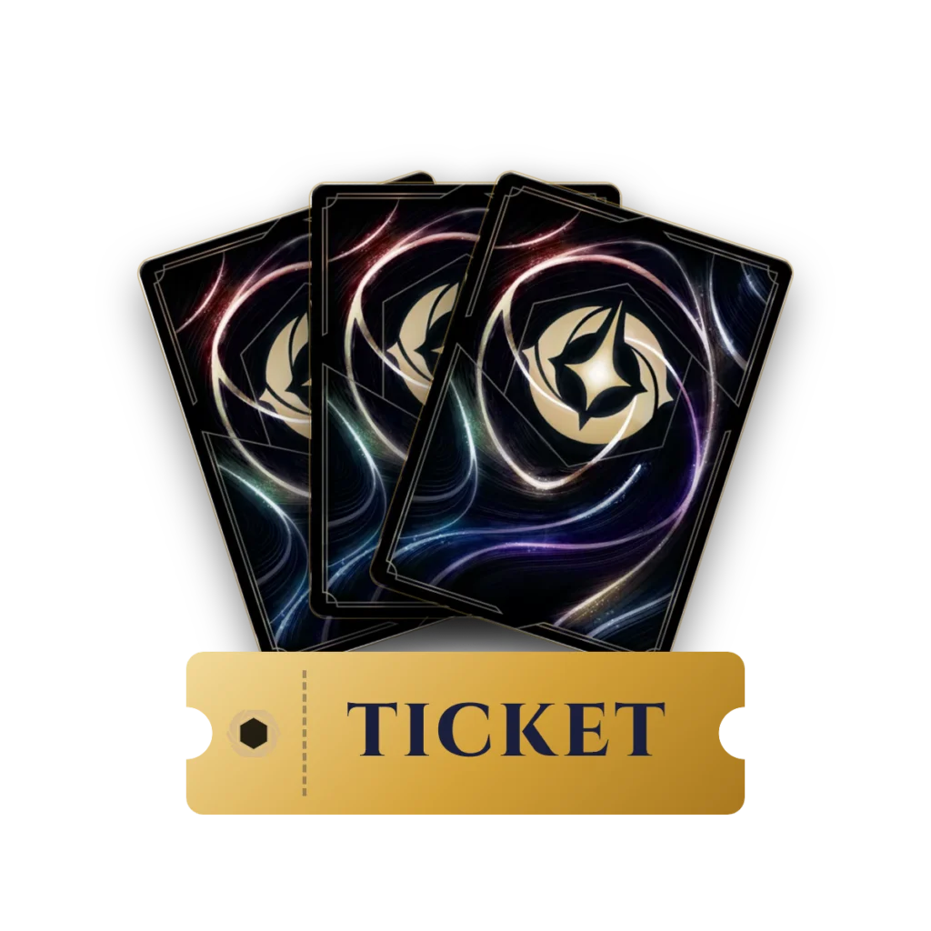Lorcana event: ticket with card backs